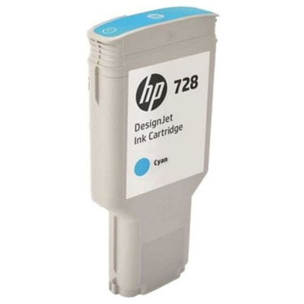 Картридж HP 728 (голубой; 300стр; 300мл; DJ T730, T830)