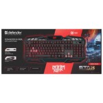 Клавиатура DEFENDER Doom Keeper GK-100DL RU Black USB ( мембранные, 114кл)