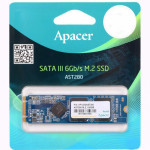 Жесткий диск SSD 480Гб APACER AST280 (M.2, 520/495 Мб/с, 84000 IOPS, SATA 3Гбит/с, для ноутбука и настольного компьютера)