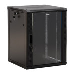 Шкаф коммутационный настенный Hyperline TWB-1866-GP-RAL9004 (18U, 600x908x600мм, IP20, 60кг)