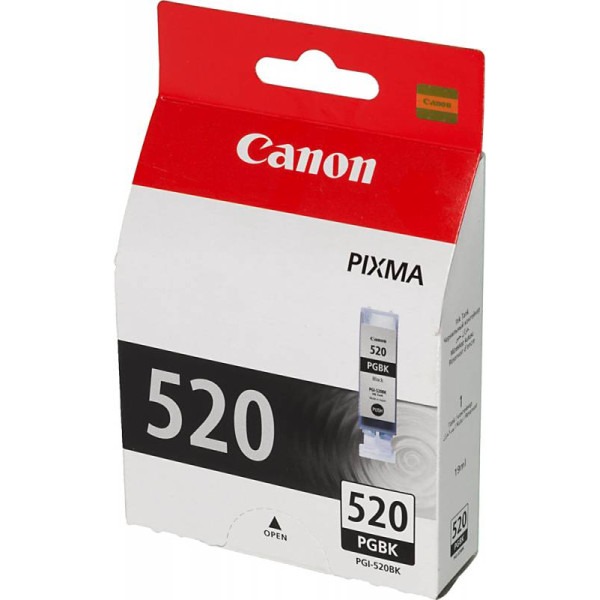 Картридж Canon PGI-520BK (черный; 350стр; 19мл; iP3600, 4600, MP540, 620, 630, 980)