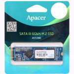 Жесткий диск SSD 120Гб APACER AST280 (M.2, 500/470 Мб/с, 23000 IOPS, SATA 3Гбит/с, для ноутбука и настольного компьютера)