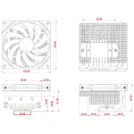 Кулер для процессора ID-Cooling IS-67-XT BLACK (Socket: 1150, 1151, 1155, 1156, 1200, 1700, AM4, алюминий+медь, 32,3дБ, 4-pin PWM)