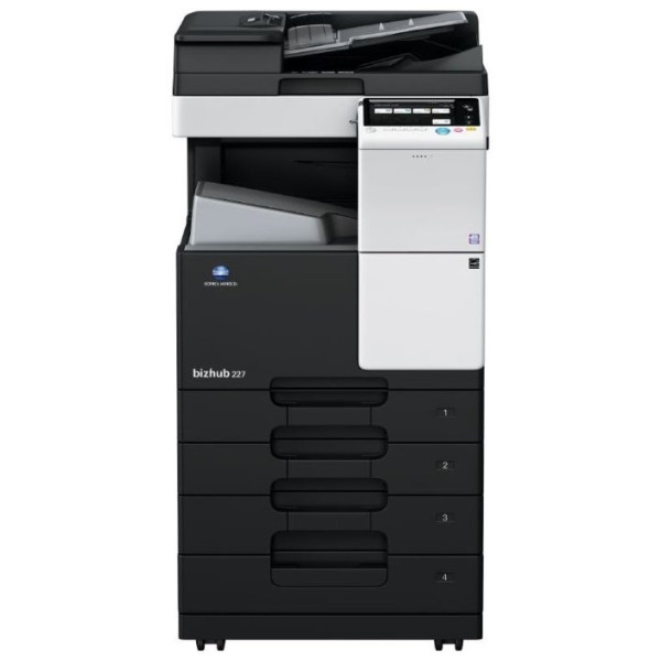 МФУ Konica Minolta bizhub 227 (лазерная, черно-белая, A3, 2048Мб, 1800x600dpi, авт.дуплекс, 10'000стр в мес, RJ-45, NFC, USB)