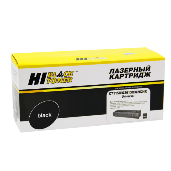 Тонер-картридж Hi-Black HB-C7115X/Q2613X/Q2624X (оригинальный номер: C7115X/Q2613X/Q2624X; черный; 4000стр; LJ 1200, 1300, 1150)