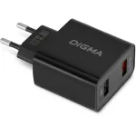 Зарядное устройство DIGMA DGWC-2U-QC3.0-BK (5,4А)