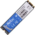 Жесткий диск SSD 2Тб Netac N535N (M.2, 545/500 Мб/с, SATA 3Гбит/с, для ноутбука и настольного компьютера)