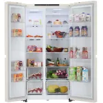 Холодильник LG GC-B257KEHW (No Frost, A+, 2-камерный, Side by Side, объем 703:432/271л, инверторный компрессор, бежевый)