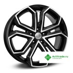 КиК Пандора R19/8.5J PCD 5x112 ET 60 ЦО 66,6 черный с полированной лицевой поверхностью