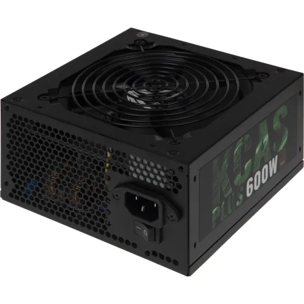 Блок питания Aerocool KCAS PLUS 600W (ATX, 600Вт, 20+4 pin, ATX12V 2.4, 1 вентилятор, BRONZE)