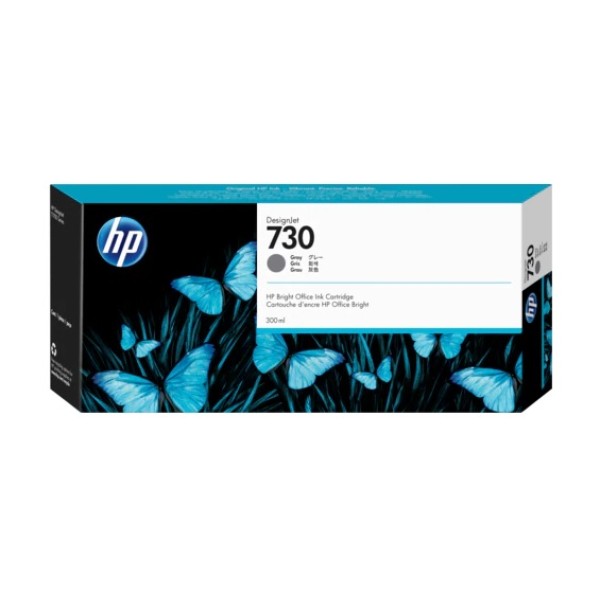 Чернильный картридж HP 730 (серый; 300стр; 300мл; DJ T1700)