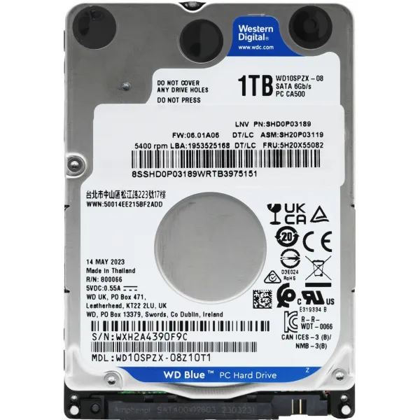 Жесткий диск HDD 1Тб Western Digital Blue (2.5