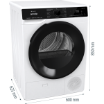 Сушильная машина Gorenje DPNA82WIFI (Heat Pump (тепловой насос), A++, макс.загрузка 8 кг, 15 программ, уровень шума 64 дБ)