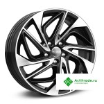 КиК ZV Koleos KC883 R18/7J PCD 5x114,3 ET 35 ЦО 66,1 черный глянцевый с полированной лицевой поверхностью