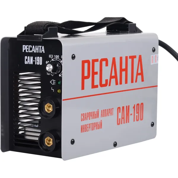 Сварочный аппарат РЕСАНТА САИ-190 (220-220В, инвертор, ММА DC, 10-190A, 6,5кВт)
