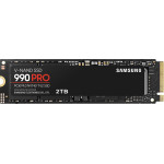 Жесткий диск SSD 2Тб Samsung 990 PRO (2280, 7450/6900 Мб/с, 1550000 IOPS, PCIe 4.0 x4 (NVMe), 2048Мб, для ноутбука и настольного компьютера)