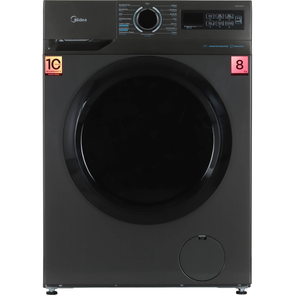 Стиральная машина Midea MF01814BS47/T(фронтальная узкая, класс стирки/отжима/э.потребления: A , макс: 8кг, серый)