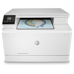 МФУ HP Color LaserJet Pro MFP M182n (цветная, A4, 256Мб, 16стр/м, 600x600dpi, 30'000стр в мес, RJ-45, USB)