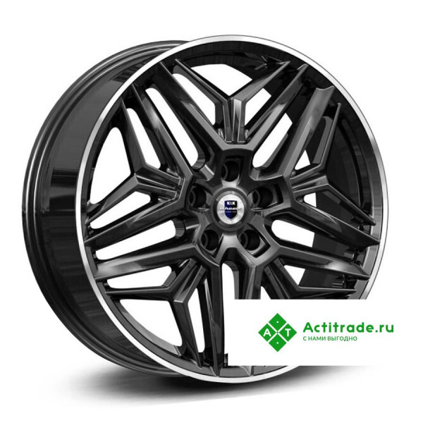 КиК Колумб R19/7J PCD 5x108 ET 47 ЦО 60,1 черный с полированной лицевой поверхностью