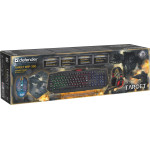 Клавиатура и мышь DEFENDER и Target MKP-350 (классическая мембранная, 104кл, светодиодная, кнопок 6, 3200dpi)