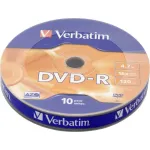 Диск DVD-R Verbatim (4.7Гб, 16x, bulk, 10)