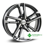 RST R197 R17/6.5J PCD 5x108 ET 40 ЦО 65,1 черный с полированной лицевой поверхностью