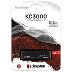 Жесткий диск SSD 512Гб Kingston KC3000 (M.2, 7000/3900 Мб/с, 900000 IOPS, PCI-E, для ноутбука и настольного компьютера)