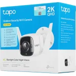 Камера видеонаблюдения TP-Link Tapo C320WS (IP, уличная, цилиндрическая, 4Мп, 3.18-3.18мм, 2560x1440, 15кадр/с)