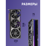 Видеокарта GeForce RTX 5080 2760МГц 16Гб ASUS (GDDR7, 256бит, 2xHDMI, 3xDP)