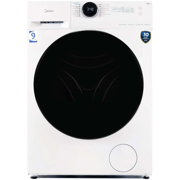 Стиральная машина Midea MF200W90WBS/W(фронтальная, класс стирки/отжима/э.потребления: A/B , макс: 9кг, 1400 об/мин, инвертер, 59.5x85x53.5см, белый)