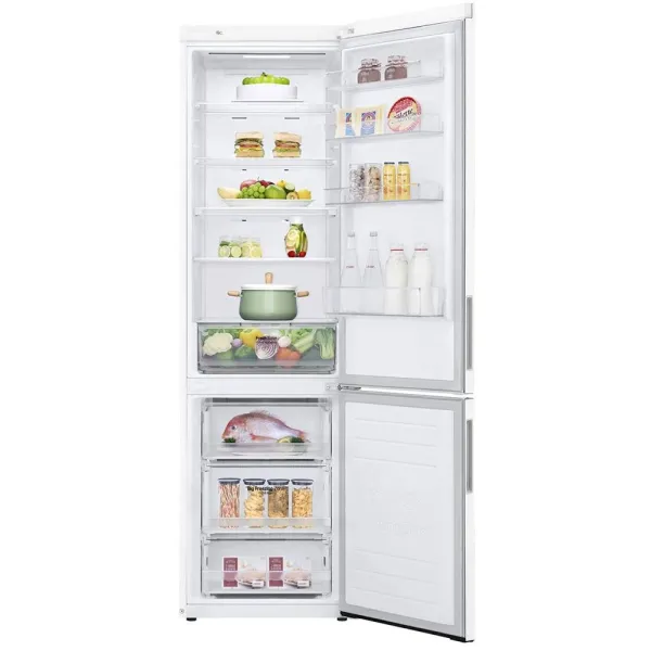 Холодильник LG GA-B509CQSL (No Frost, A+, 2-камерный, объем 419:292/127л, инверторный компрессор, 595x2 030x682см, белый)