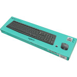 Клавиатура и мышь Logitech MK235 Wireless Keyboard and Mouse Black USB (радиоканал, классическая мембранная, 101кл, светодиодная, кнопок 2, 1000dpi)