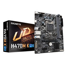 Материнская плата Gigabyte H470M K (LGA1200, Intel H470, 2xDDR4 DIMM, microATX, RAID SATA: 0,1,5) [H470M K]