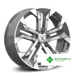 Premium Series КР015 Geely Tugella R19/7.5J PCD 5x108 ET 46 ЦО 63,35 темно - серый глянцевый с полированной лицевой поверхностью