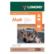 Фотобумага Lomond 0102069 (A5, 230г/м2, для струйной печати, односторонняя, матовая, 50л)