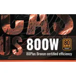 Блок питания Aerocool KCAS PLUS 800W (ATX, 800Вт, 20+4 pin, ATX12V 2.4, 1 вентилятор, BRONZE)