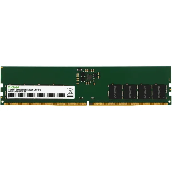 Память DIMM DDR5 16Гб 6800МГц Digma (54400Мб/с, CL34, 288-pin)