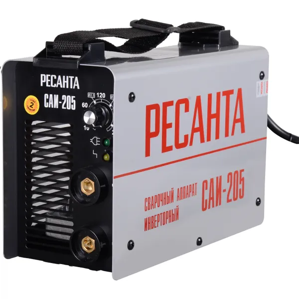 Сварочный аппарат РЕСАНТА САИ205 (140-260В, инвертор, ММА DC, 10-205A, 7,3кВт)