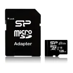 Карта памяти microSDXC 128Гб Silicon Power (Class 10, 75Мб/с, UHS-I, адаптер на SD)