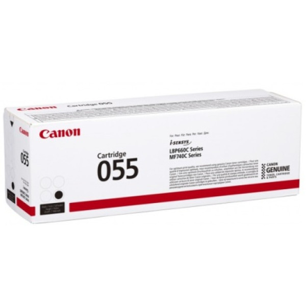 Картридж Canon 055 BK (черный; 2300стр; LBP663Cdw, LBP664Cx, MF746Cx, MF742Cdw, MF744Cdw)