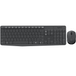 Клавиатура и мышь Logitech MK235 Wireless Keyboard and Mouse Black USB (радиоканал, классическая мембранная, 101кл, светодиодная, кнопок 2, 1000dpi)