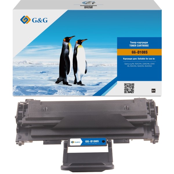 Тонер-картридж G&G GG-D108S (черный; 1500стр; ML-1640, 2240, 2241, 1641, 1645, 1640XSA)