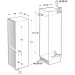 Холодильник полновстраиваемый Gorenje NRKI517141 (No Frost, A+, 2-камерный, объем 243:183,75/68л, 54x177.2x54.5см)