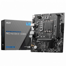 Материнская плата MSI PRO H610M-E DDR4 (LGA1700, Intel H610, 2xDDR4 DIMM, microATX) [PRO H610M-E DDR4]