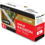 Видеокарта Radeon RX 7600 2355МГц Sapphire Pulse (GDDR6, 128бит, 1xHDMI, 3xDP)