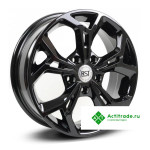RST R016 R16/6J PCD 5x114,3 ET 43 ЦО 67,1 черный глянцевый