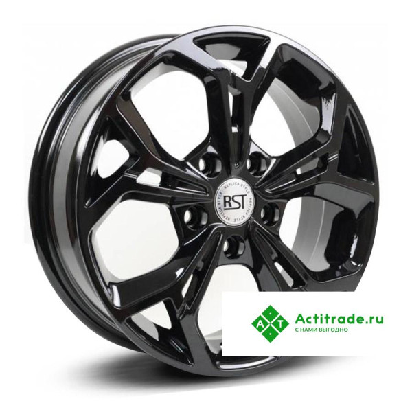 RST R016 R16/6J PCD 5x114,3 ET 43 ЦО 67,1 черный глянцевый