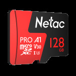 Карта памяти microSDXC 128Гб Netac (Class 10, 100Мб/с, UHS-I U3, адаптер на SD)