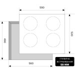 Индукционная варочная поверхность Lex EVI 640 F BL