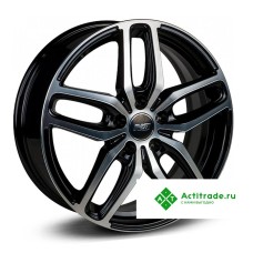 N2O V2199 R17/6.5J PCD 4x100 ET 43 ЦО 60,1 черный с полированной лицевой поверхностью